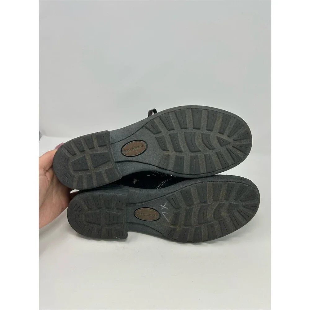Earth Origins Womens Combat Hiker Ankle Boots Black Lace Up Lug Sole Size 11